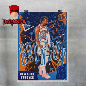 Jalen Brunson New York Knicks vs Boston Celtics NBA Playoffs 2025 Home Decor Poster Canvas