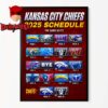 Kansas City Chiefs NFL 2025 Schedule Home Decor Poster Canvas