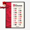 Kansas City Chiefs 2025 Schedule NFL Home Decor Poster Canvas