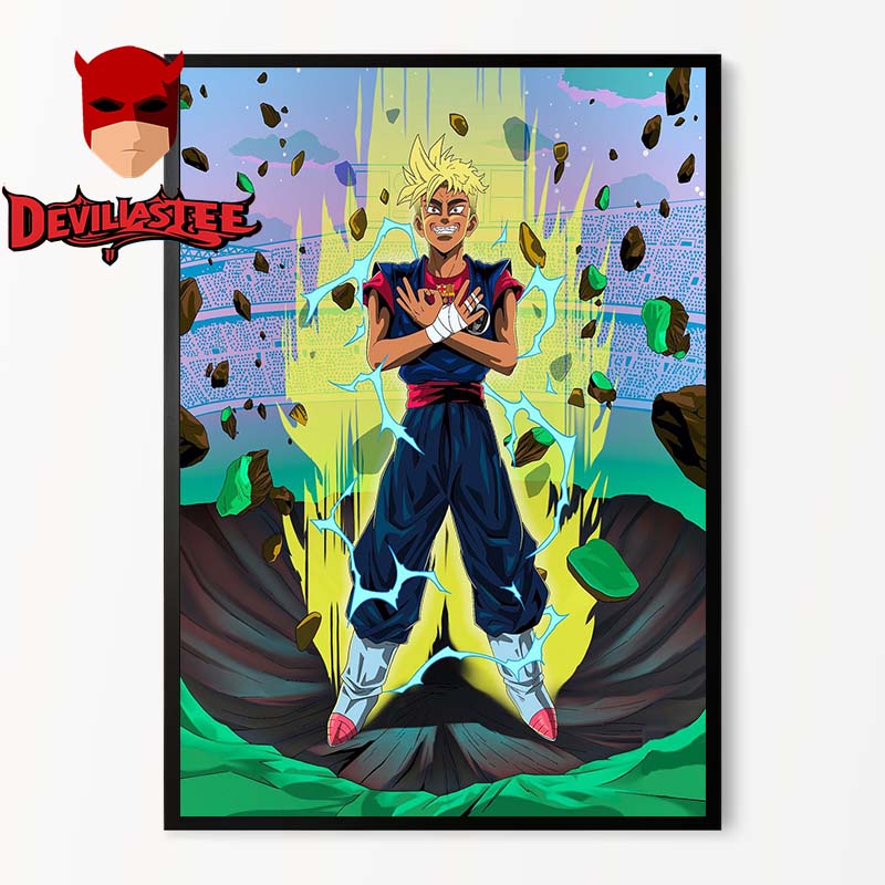 Lamine Yamal Super Saiyan Dragon Ball Home Decor Poster Canvas Lamine Yamal Super Saiyan Dragon Ball Home Decor Poster Canvas