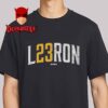 Lebron James Name Number Los Angeles Lakers 2025 Level 500 Unisex T-Shirt Hoodie Sweater Long Sleeve