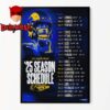 Los Angeles Chargers NFL 2025 Schedule Home Decor Poster Canvas