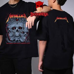 Metallica Columbus 2025 M72 Sonic Temple North America Tour Two Sided T-Shirt