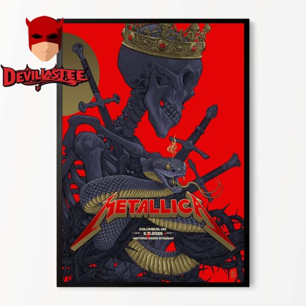 Metallica Columbus 2025 Sonic Temple Historic Crew Stadium OH On May 11th M72 North American Tour Home Decor Poster Canvas