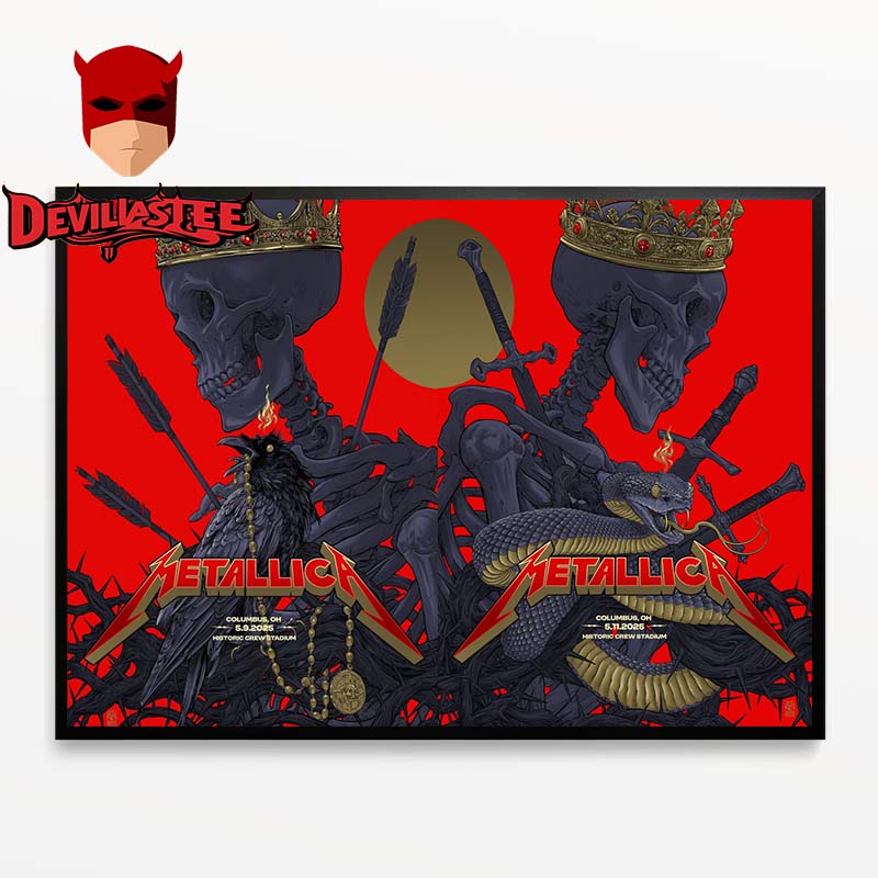 Metallica Columbus 2025 Sonic Temple Historic Crew Stadium OH On May 11th M72 North American Tour Matchup Home Decor Poster Canvas Metallica Columbus 2025 Sonic Temple Historic Crew Stadium OH On May 11th M72 North American Tour Matchup Home Decor Poster Canvas
