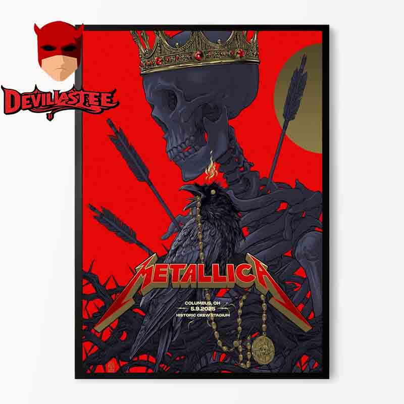 Metallica Columbus 2025 Sonic Temple Historic Crew Stadium OH On May 9th M72 North American Tour Home Decor Poster Canvas Metallica Columbus 2025 Sonic Temple Historic Crew Stadium OH On May 9th M72 North American Tour Home Decor Poster Canvas