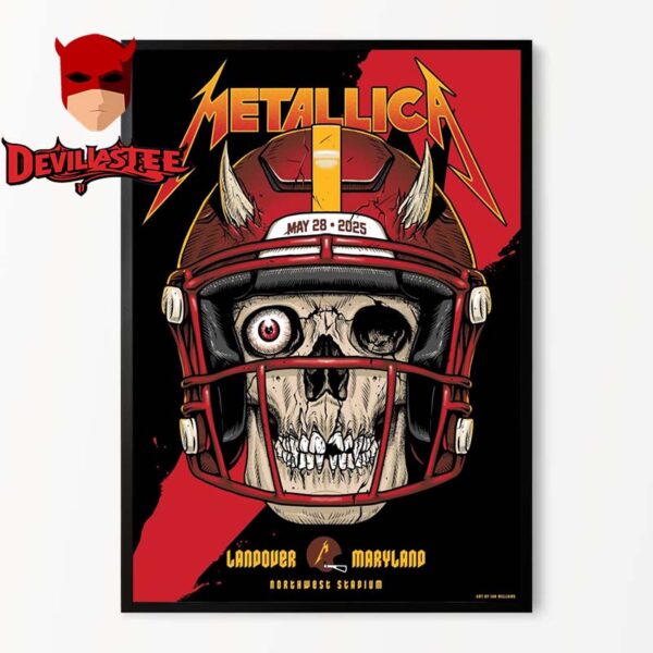 Metallica M72 Landover Washington DC 2025 Northwest Stadium Maryland On May 28th  North American Tour Home Decor Poster Canvas