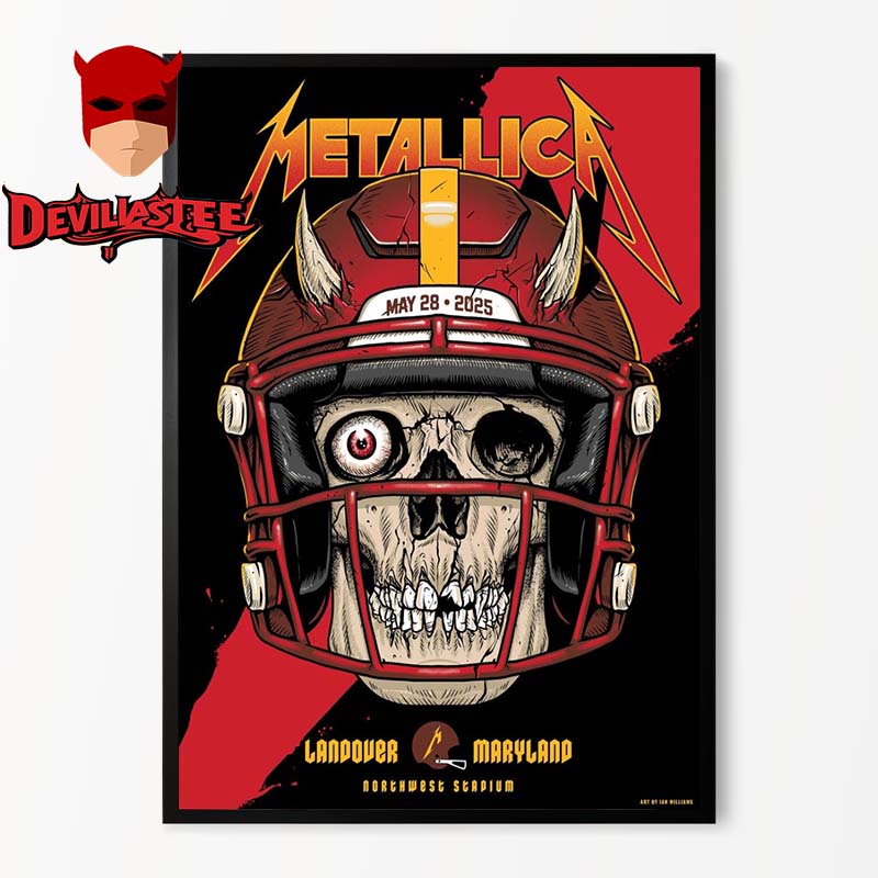Metallica M72 Landover Washington DC 2025 Northwest Stadium Maryland On May 28th North American Tour Home Decor Poster Canvas Metallica M72 Landover Washington DC 2025 Northwest Stadium Maryland On May 28th North American Tour Home Decor Poster Canvas