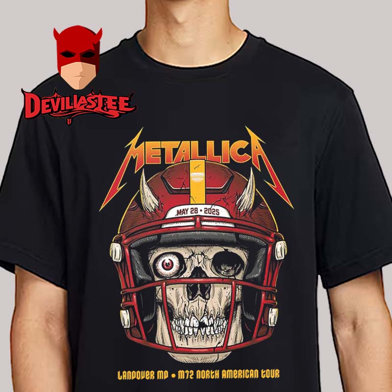 Metallica M72 Landover Washington DC 2025 Northwest Stadium Maryland On May 28th North American Tour Unisex T-Shirt Metallica M72 Landover Washington DC 2025 Northwest Stadium Maryland On May 28th North American Tour Unisex T-Shirt
