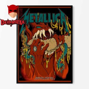 Metallica M72 Philly Philadelphia 2025 Lincoln Financial Field On May 23rd North American Tour Home Decor Poster Canvas