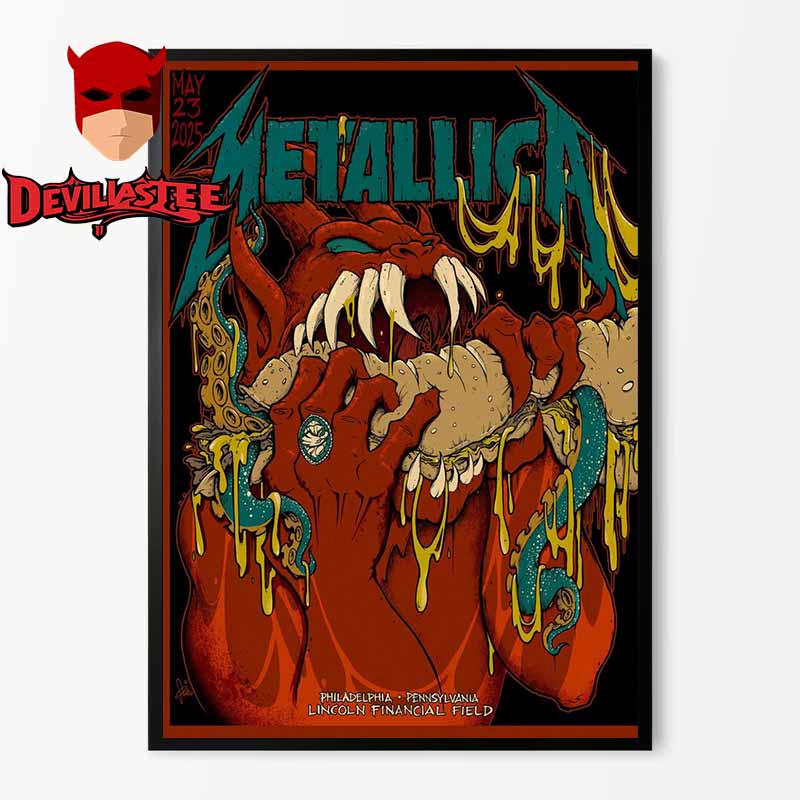 Metallica M72 Philly Philadelphia 2025 Lincoln Financial Field On May 23rd North American Tour Home Decor Poster Canvas Metallica M72 Philly Philadelphia 2025 Lincoln Financial Field On May 23rd North American Tour Home Decor Poster Canvas