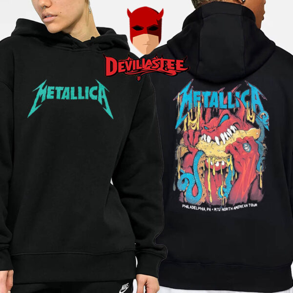 Metallica M72 Philly Philadelphia 2025 Lincoln Financial Field On May 25th North American Tour Two Sided Hoodie