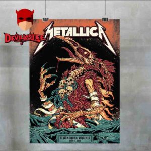Metallica M72 Virginia 2025 Lane Stadium Blackburg On May 7th  North American Tour Home Decor Poster Canvas