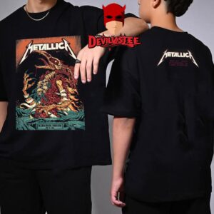 Metallica M72 Virginia 2025 Lane Stadium Blackburg On May 7th  North American Tour Two Sided T-Shirt
