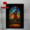 Michael Jordan Stained Glass In St Peter’s Basilica Home Decor Poster Canvas