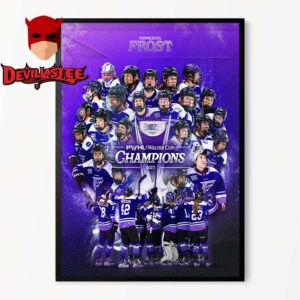 Minnesota Frost PWHL Walter Cup Champions 2025 Home Decor Poster Canvas