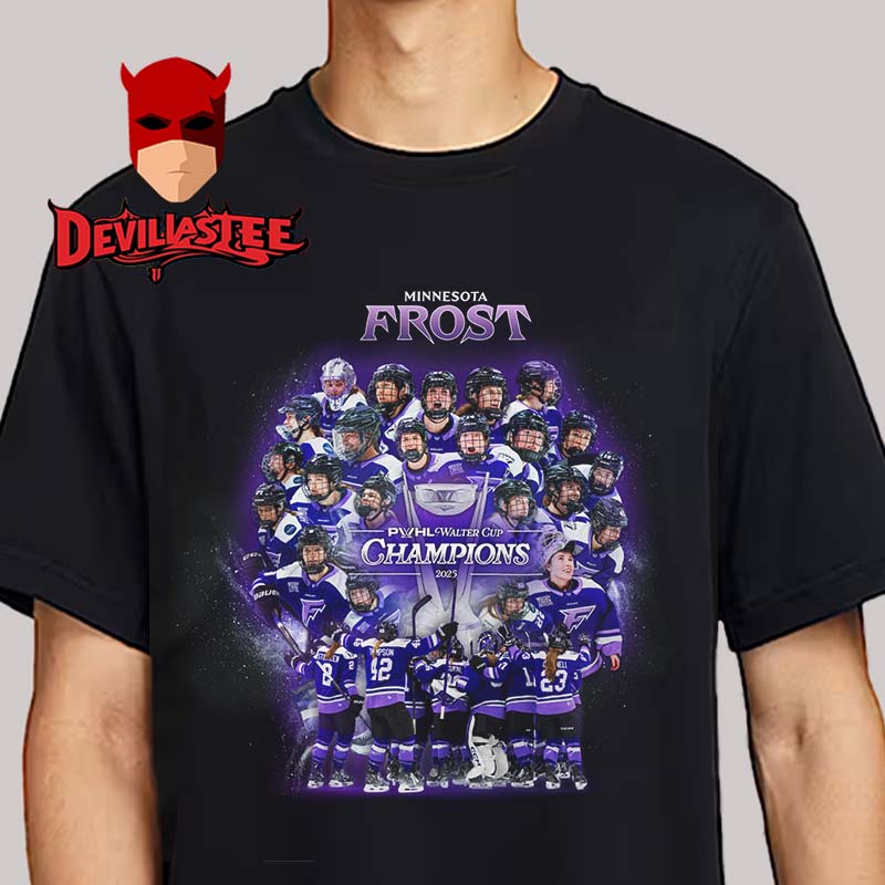 Minnesota Frost PWHL Walter Cup Champions 2025 Stadium Essentials Championship Burst Player Urban Unisex T-Shirt Minnesota Frost PWHL Walter Cup Champions 2025 Stadium Essentials Championship Burst Player Urban Unisex T-Shirt