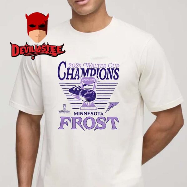 Minnesota Frost PWHL Walter Cup Champions 2025 Stadium Essentials Championship Upwards Crewneck Sweater T-Shirt