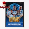 Anthony Edwards Wolves In Five 3 Point Minnesota Timberwolves vs Golden State Warriors NBA Playoffs 2025 Home Decor Poster Canvas