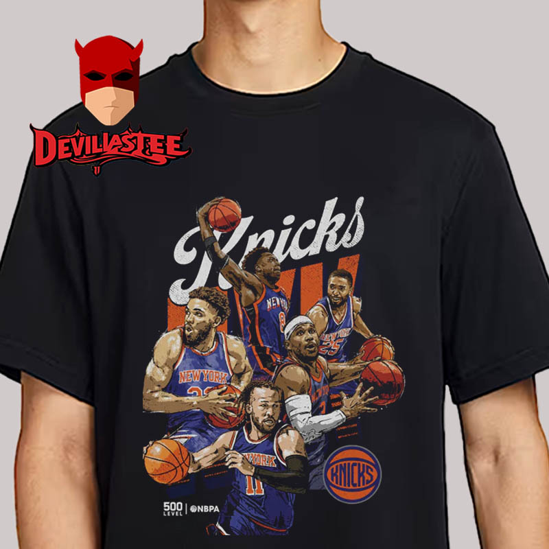 New York Knicks Starting 5 NBA 2025 Unisex T-Shirt Hoodie Sweater New York Knicks Starting 5 NBA 2025 Unisex T-Shirt Hoodie Sweater