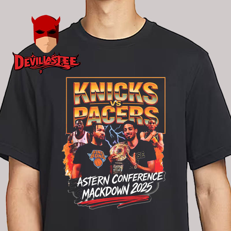 New York Knicks Vs Indiana Pacers Eastern Conference Smackdown 2025 NBA Unisex T-Shirt New York Knicks Vs Indiana Pacers Eastern Conference Smackdown 2025 NBA Unisex T-Shirt