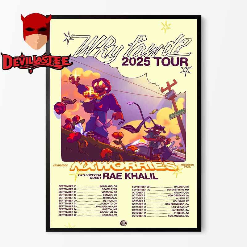 NxWorries Anderson Paak Rae Khalil Stones Throw North American 2025 Why Lawd Tour Dates Home Decor Poster Canvas NxWorries Anderson Paak Rae Khalil Stones Throw North American 2025 Why Lawd Tour Dates Home Decor Poster Canvas
