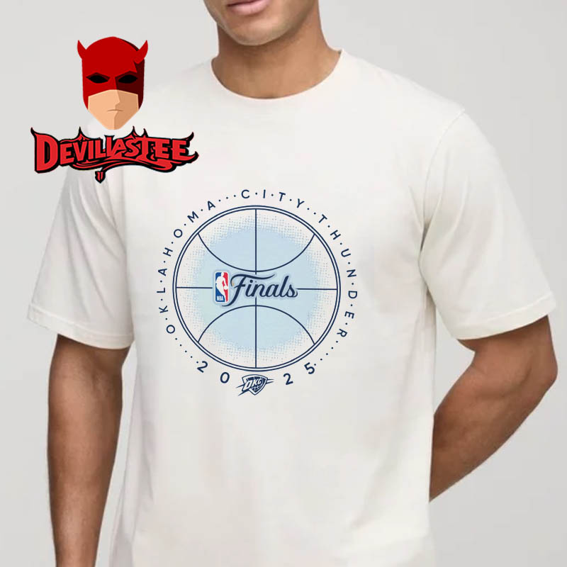 OKC Thunder 2025 NBA Finals Basketball Outline Unisex T-Shirt OKC Thunder 2025 NBA Finals Basketball Outline Unisex T-Shirt