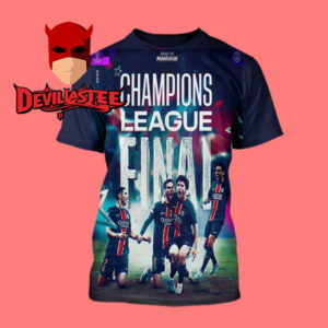 Paris Saint-Germain Road To Munich 2025 UEFA Champions League Final All Over Print T-Shirt