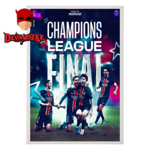 Paris Saint-Germain Road To Munich 2025 UEFA Champions League Final Home Decor Poster Canvas