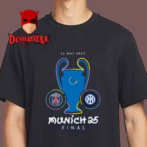 Paris Saint-Germain vs Inter Milan UEFA Champions League Final Munich 2025 Unisex T-Shirt