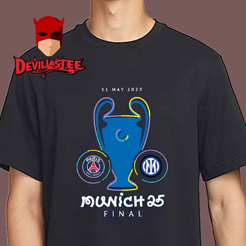 Paris Saint-Germain vs Inter Milan UEFA Champions League Final Munich 2025 Unisex T-Shirt Paris Saint-Germain vs Inter Milan UEFA Champions League Final Munich 2025 Unisex T-Shirt