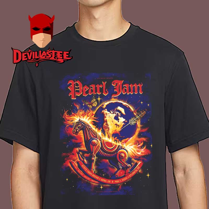 Pearl Jam Atlanta GA 2025 State Farm Arena On April 29th And May 1st Unisex T-Shirt Pearl Jam Atlanta GA 2025 State Farm Arena On April 29th And May 1st Unisex T-Shirt