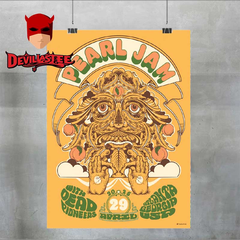 Pearl Jam Atlanta GA 2025 State Farm Arena On April 29th Home Decor Poster Canvas Pearl Jam Atlanta GA 2025 State Farm Arena On April 29th Home Decor Poster Canvas