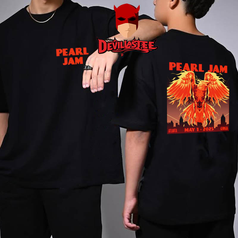 Pearl Jam Atlanta GA 2025 State Farm Arena On May 1st Two Sided T-Shirt Pearl Jam Atlanta GA 2025 State Farm Arena On May 1st Two Sided T-Shirt