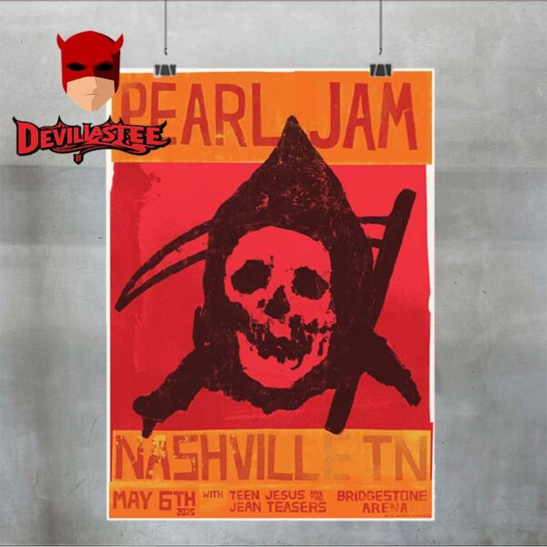 Pearl Jam Nashville 2025 Bridgestone Arena TN On May 6th Home Decor Poster Canvas