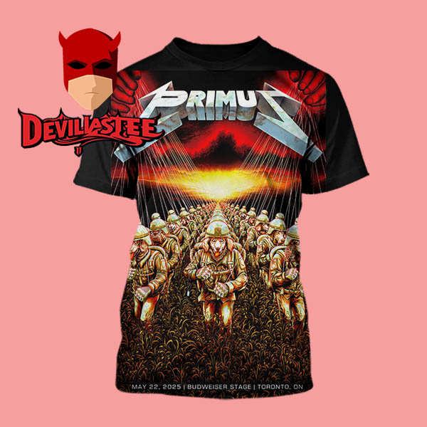 Primus Toronto 2025 Budweiser Stage ON May 22th Master Of Puppets All Over Print T-Shirt Primus Toronto 2025 Budweiser Stage ON May 22th Master Of Puppets All Over Print T-Shirt