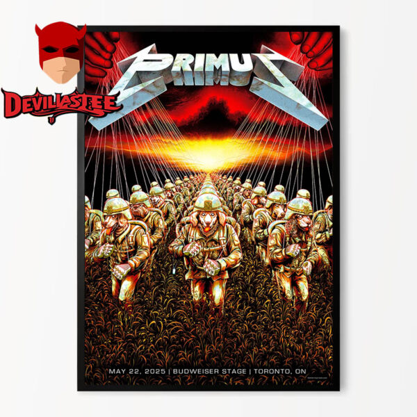 Primus Toronto 2025 Budweiser Stage ON May 22th Master Of Puppets Home Decor Poster Canvas