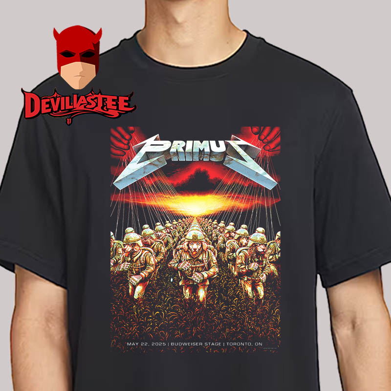 Primus Toronto 2025 Budweiser Stage ON May 22th Master Of Puppets Unisex T-Shirt Primus Toronto 2025 Budweiser Stage ON May 22th Master Of Puppets Unisex T-Shirt