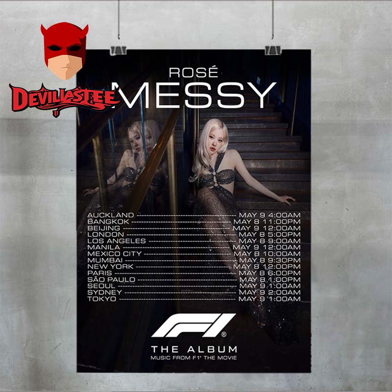 Rose Messy Tour 2025 F1 The Album Music From F1 Movie Home Decor Poster Canvas Rose Messy Tour 2025 F1 The Album Music From F1 Movie Home Decor Poster Canvas