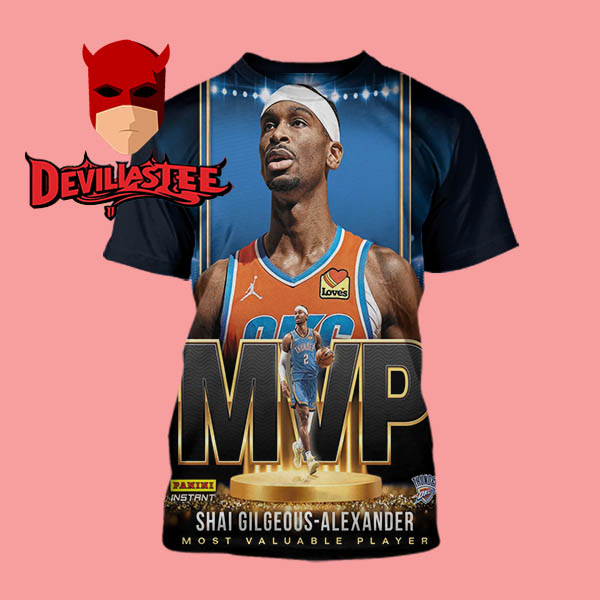 SGA MVP Shai Gilgeous Alexander OKC 2025 NBA MVP Most Valuable Player All Over Print T-Shirt SGA MVP Shai Gilgeous Alexander OKC 2025 NBA MVP Most Valuable Player All Over Print T-Shirt