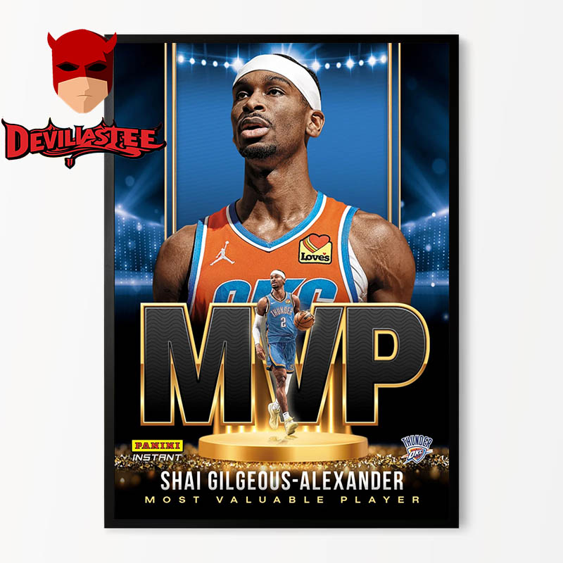 SGA MVP Shai Gilgeous Alexander OKC 2025 NBA MVP Most Valuable Player Home Decor Poster Canvas SGA MVP Shai Gilgeous Alexander OKC 2025 NBA MVP Most Valuable Player Home Decor Poster Canvas