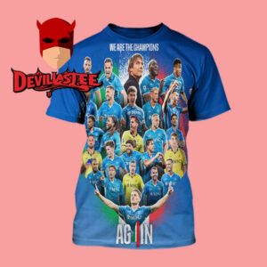 SSC Napoli Champions Of Italy 2025 We Are The Champions Again All Over Print T-Shirt