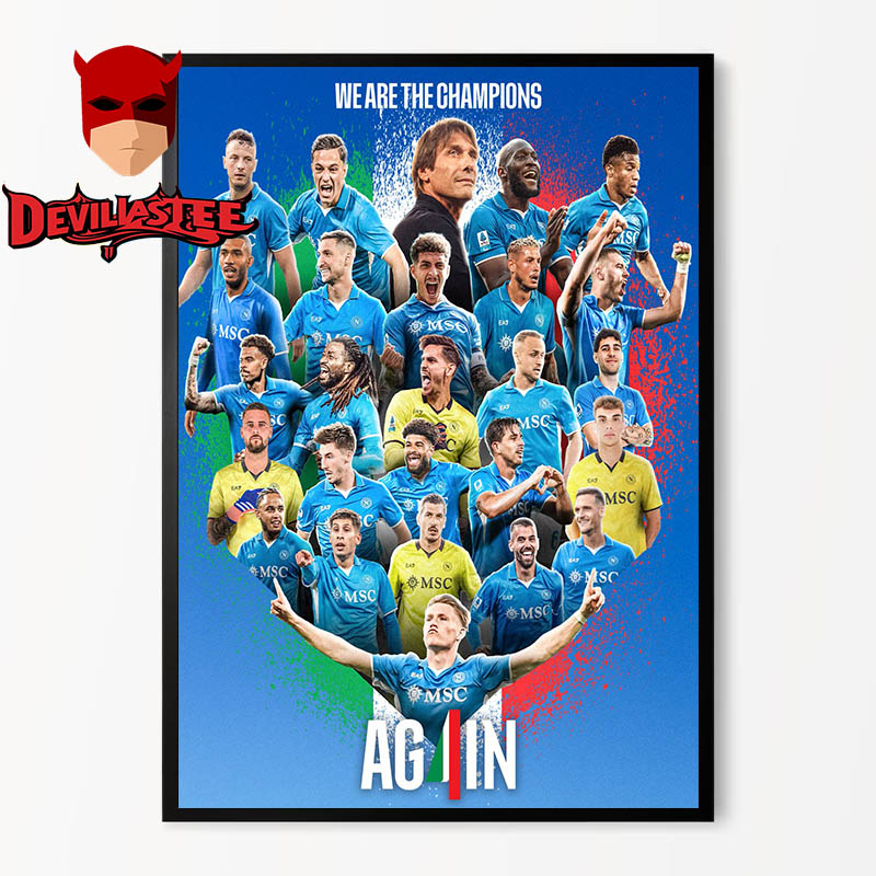 SSC Napoli Champions Of Italy 2025 We Are The Champions Again Home Decor Poster Canvas SSC Napoli Champions Of Italy 2025 We Are The Champions Again Home Decor Poster Canvas