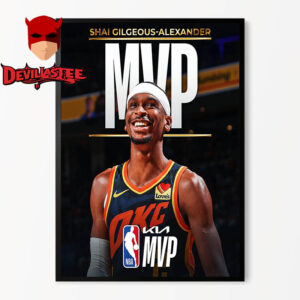 Shai Gilgeous Alexander OKC 2025 NBA MVP Most Valuable Player Home Decor Poster Canvas