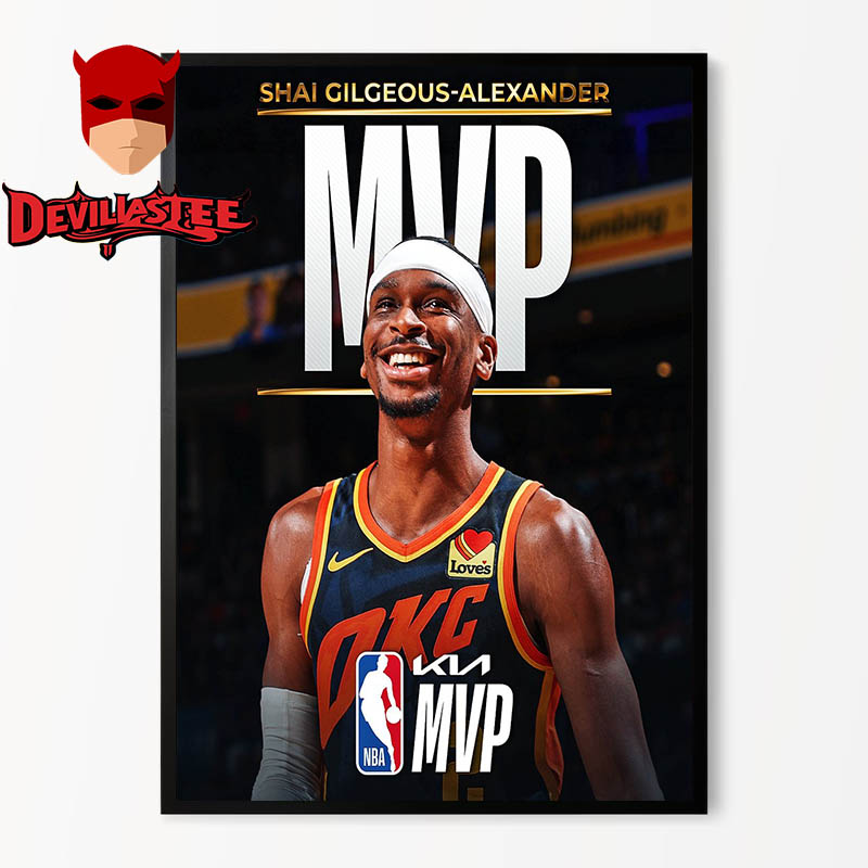 Shai Gilgeous Alexander OKC 2025 NBA MVP Most Valuable Player Home Decor Poster Canvas Shai Gilgeous Alexander OKC 2025 NBA MVP Most Valuable Player Home Decor Poster Canvas