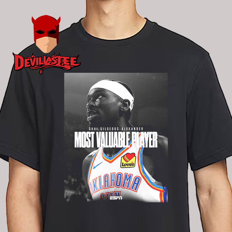 Shai Gilgeous Alexander OKC NBA 2025 MVP Most Valuable Player Unisex T-Shirt Shai Gilgeous Alexander OKC NBA 2025 MVP Most Valuable Player Unisex T-Shirt