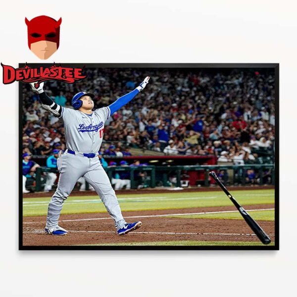 Shohei Ohtani Los Angeles Dodgers vs Arizona Diamondbacks MLB 2025 Season Three Home Run Home Decor Poster Canvas