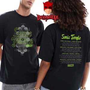 Sonic Temple 2025 Columbus OH Moon Phase Lineup Two Sided T-Shirt