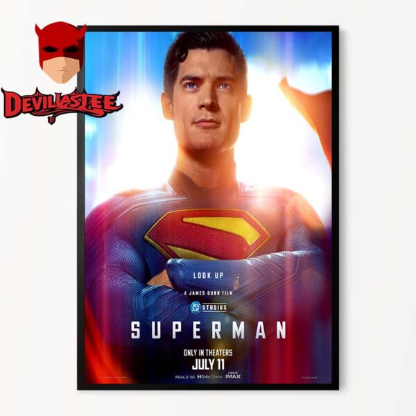 Superman 2025 Look Up DC Studios Realease In Theaters On July 11th Home Decor Poster Canvas
