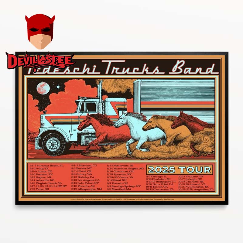 Tedeschi Trucks Band 2025 Tour Dates Home Decor Poster Canvas Tedeschi Trucks Band 2025 Tour Dates Home Decor Poster Canvas